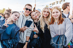 First-year students of SSUGT at the VI Russian Student Parade